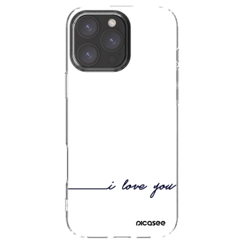 Picasee Apple iPhone 16 Pro Max Hülle - Transparentes Silikon - Ich liebe dich