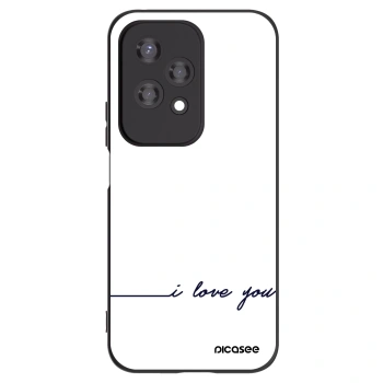 Picasee Honor 200 Lite Hülle - Schwarzes Silikon - Ich liebe dich