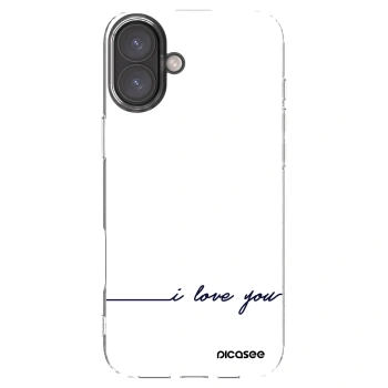 Picasee Apple iPhone 16 Plus Hülle - Transparentes Silikon - Ich liebe dich