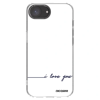 Picasee Apple iPhone 16e Hülle - Transparentes Silikon - Ich liebe dich