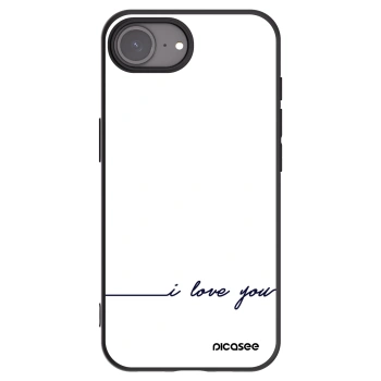 Picasee Apple iPhone 16e Hülle - Schwarzes Silikon - Ich liebe dich