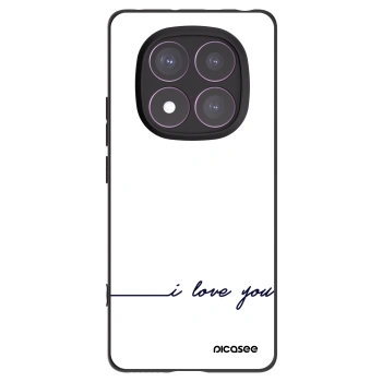 Picasee Xiaomi Redmi Note 14 Pro 4G Hülle - Schwarzes Silikon - Ich liebe dich