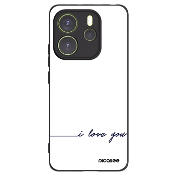 Picasee Xiaomi Redmi Note 14 4G Hülle - Schwarzes Silikon - Ich liebe dich