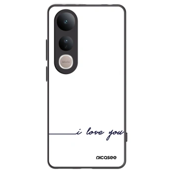 Picasee Vivo V50 Lite 5G Hülle - Schwarzes Silikon - Ich liebe dich