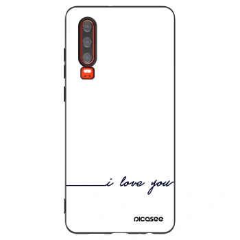 Picasee Huawei P30 Hülle - Schwarzes Silikon - Ich liebe dich
