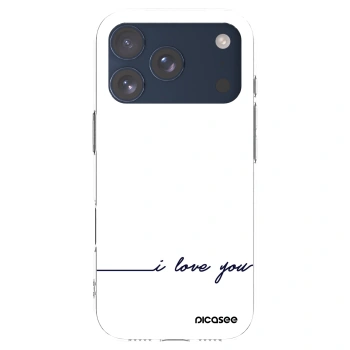 Picasee Apple iPhone 17 Pro Hülle - Transparentes Silikon - Ich liebe dich