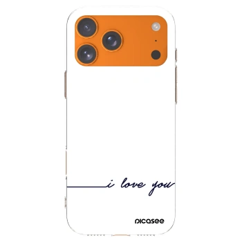 Picasee Apple iPhone 17 Pro Max Hülle - Transparentes Silikon - Ich liebe dich