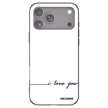 Picasee Apple iPhone 17 Pro Max Hülle - Schwarzes Silikon - Ich liebe dich