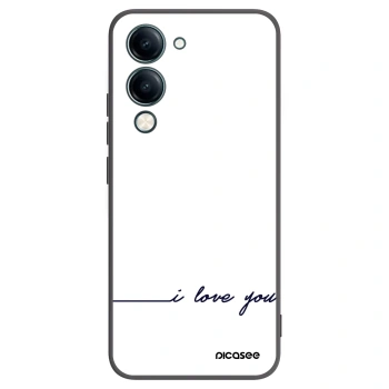 Picasee Vivo Y29s 5G Hülle - Schwarzes Silikon - Ich liebe dich