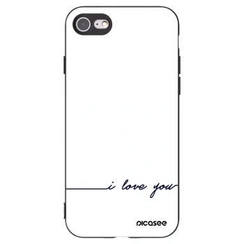 Picasee Apple iPhone SE 2020 Hülle - Schwarzes Silikon - Ich liebe dich