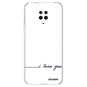Picasee Xiaomi Redmi Note 9 Pro Hülle - Transparentes Silikon - Ich liebe dich