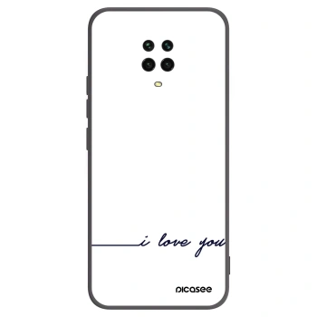 Picasee Xiaomi Redmi Note 9S Hülle - Schwarzes Silikon - Ich liebe dich