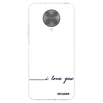 Picasee Xiaomi Poco F2 Pro Hülle - Transparentes Silikon - Ich liebe dich