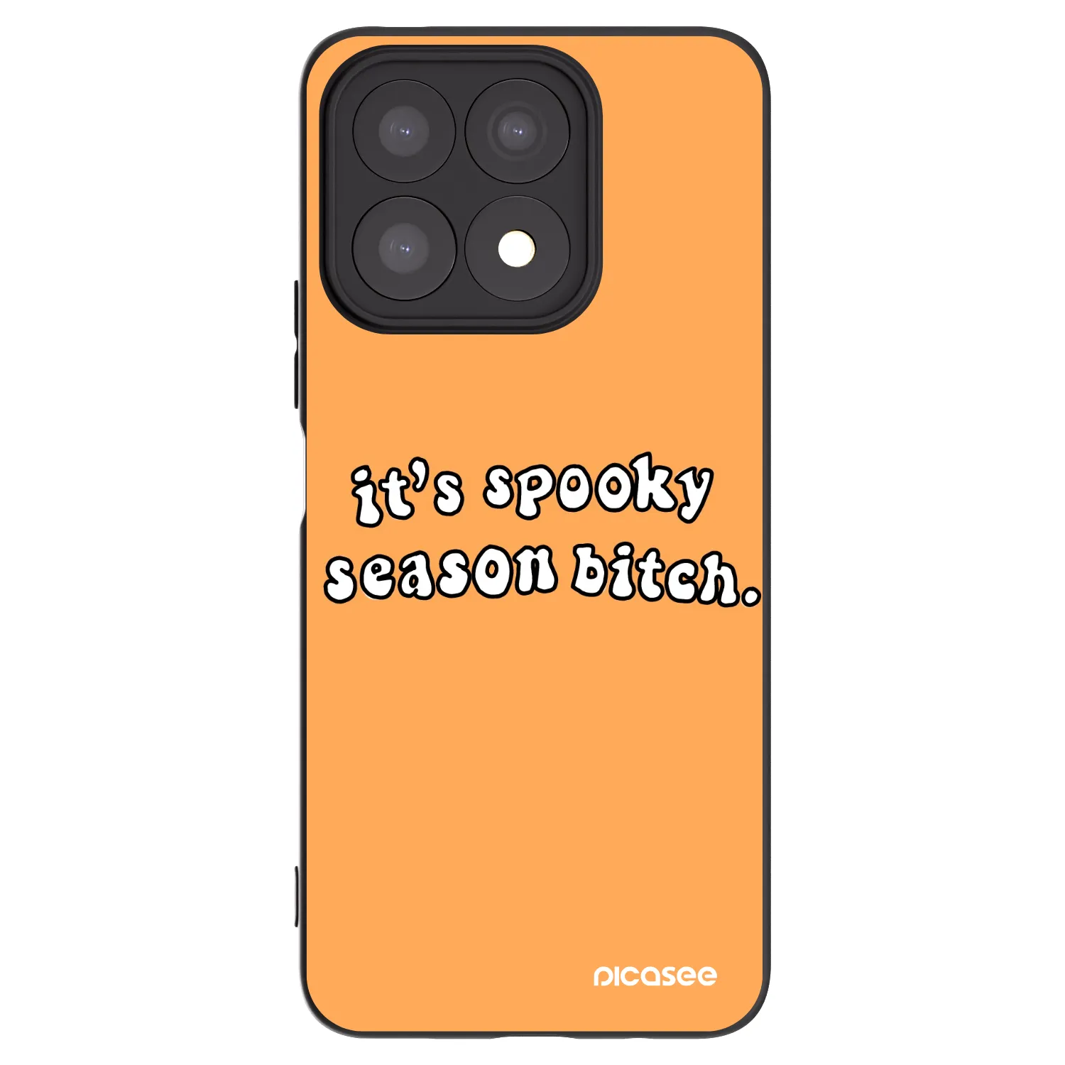Picasee Honor X8a Hülle - Schwarzes Silikon - Spooky season