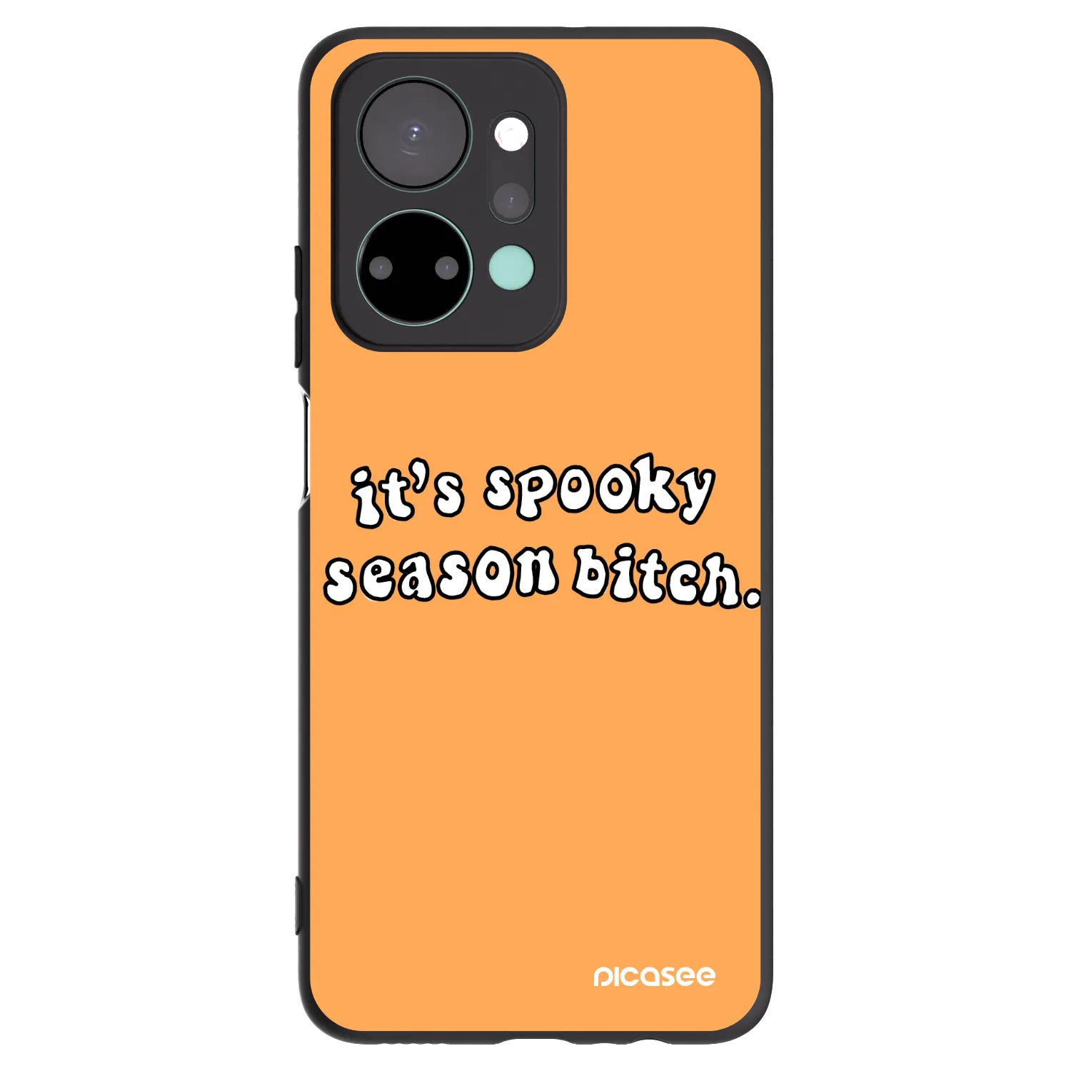 Picasee Honor X7a Hülle - Schwarzes Silikon - Spooky season