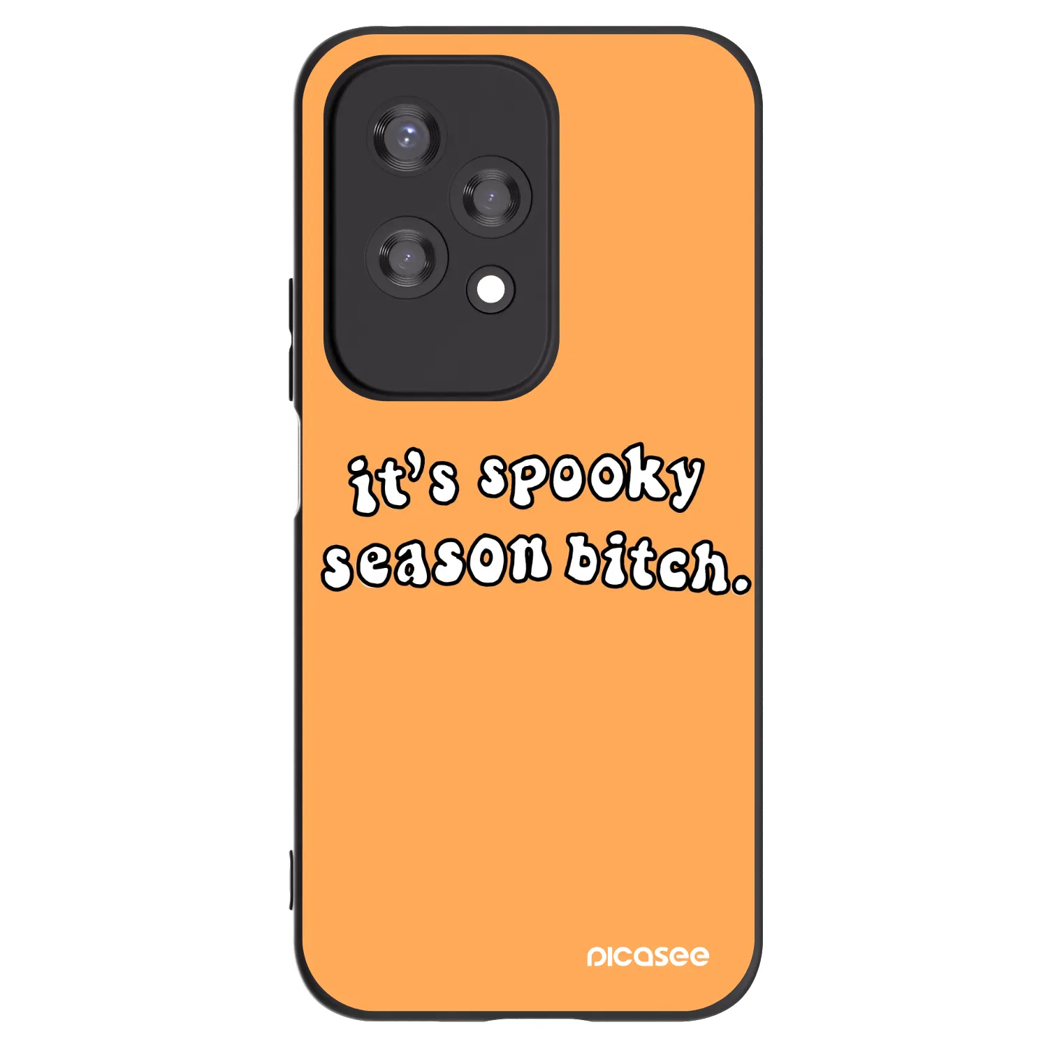 Picasee Honor 200 Lite Hülle - Schwarzes Silikon - Spooky season