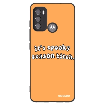Picasee Motorola Moto G60 Hülle - Schwarzes Silikon - Spooky season