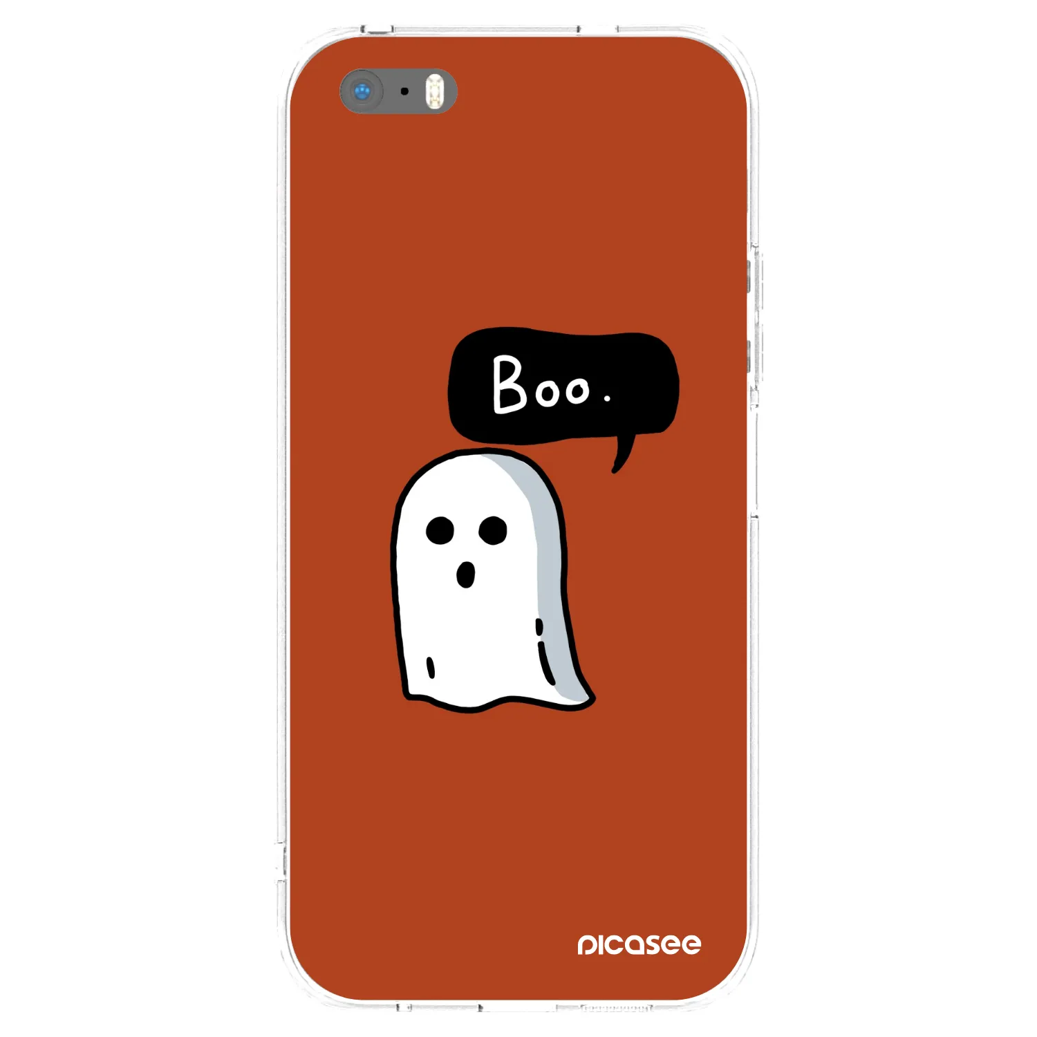 Picasee Apple iPhone 5/5S/SE Hülle - Transparentes Silikon - Boo
