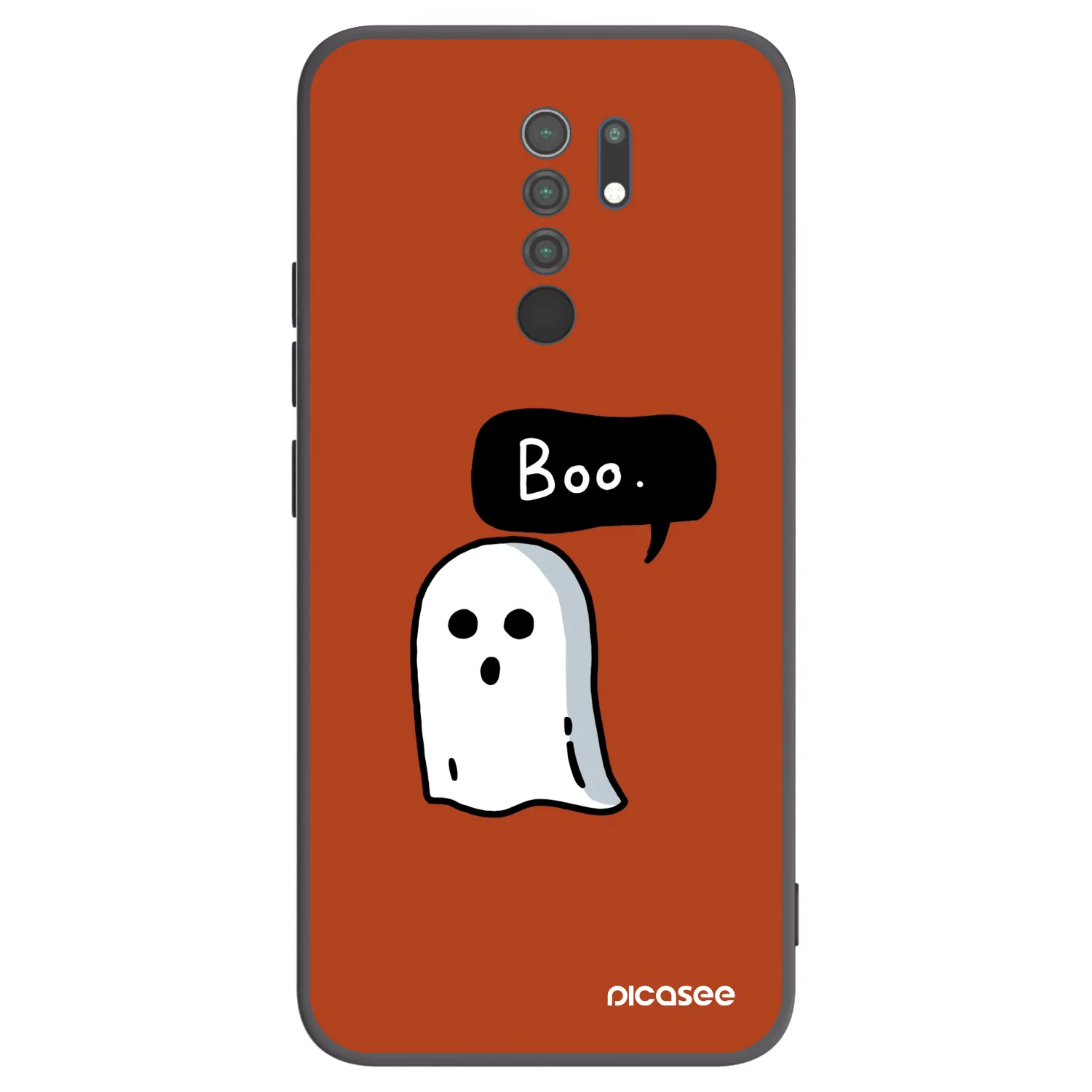 Picasee Xiaomi Redmi 9 Hülle - Schwarzes Silikon - Boo