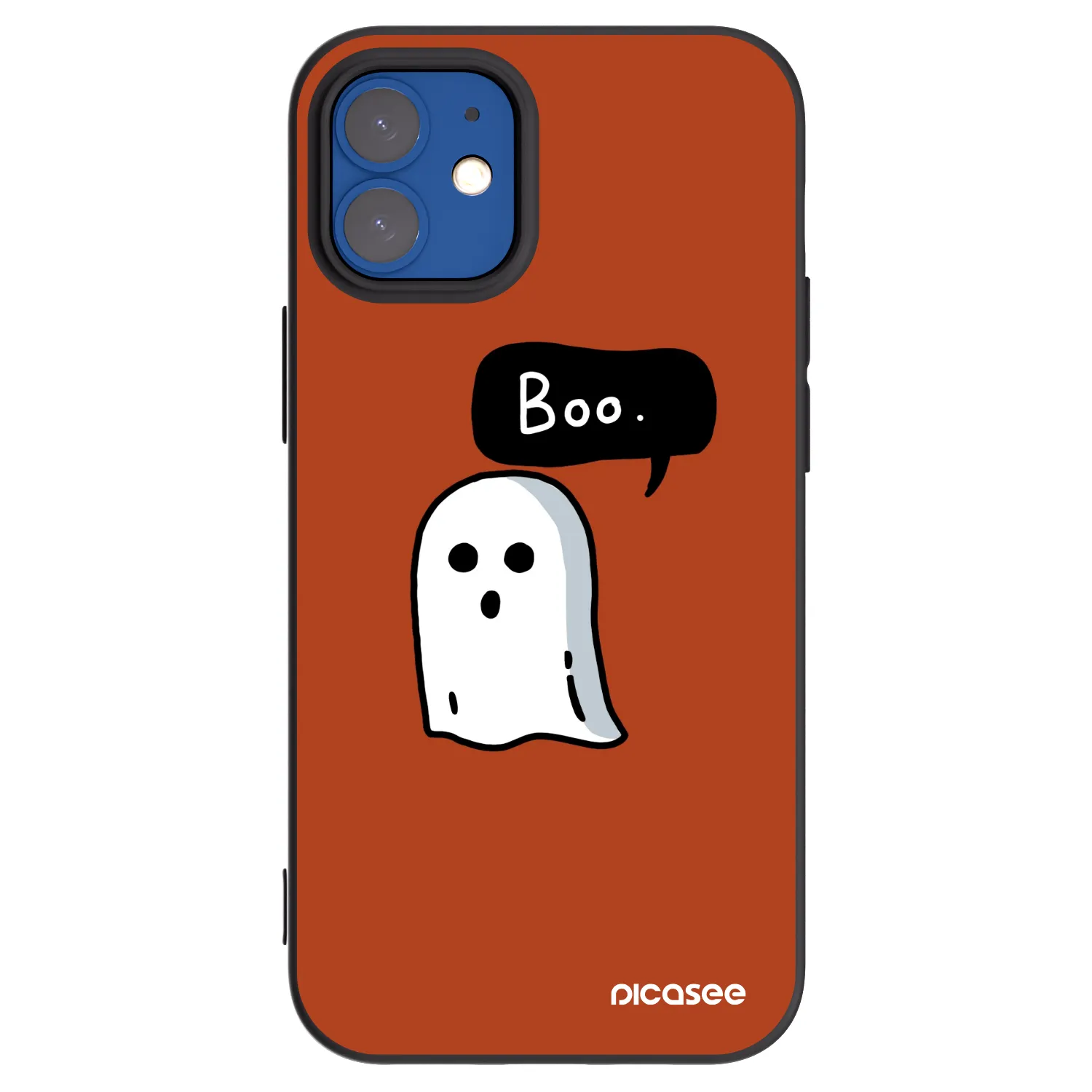 Picasee Apple iPhone 12 mini Hülle - Schwarzes Silikon - Boo