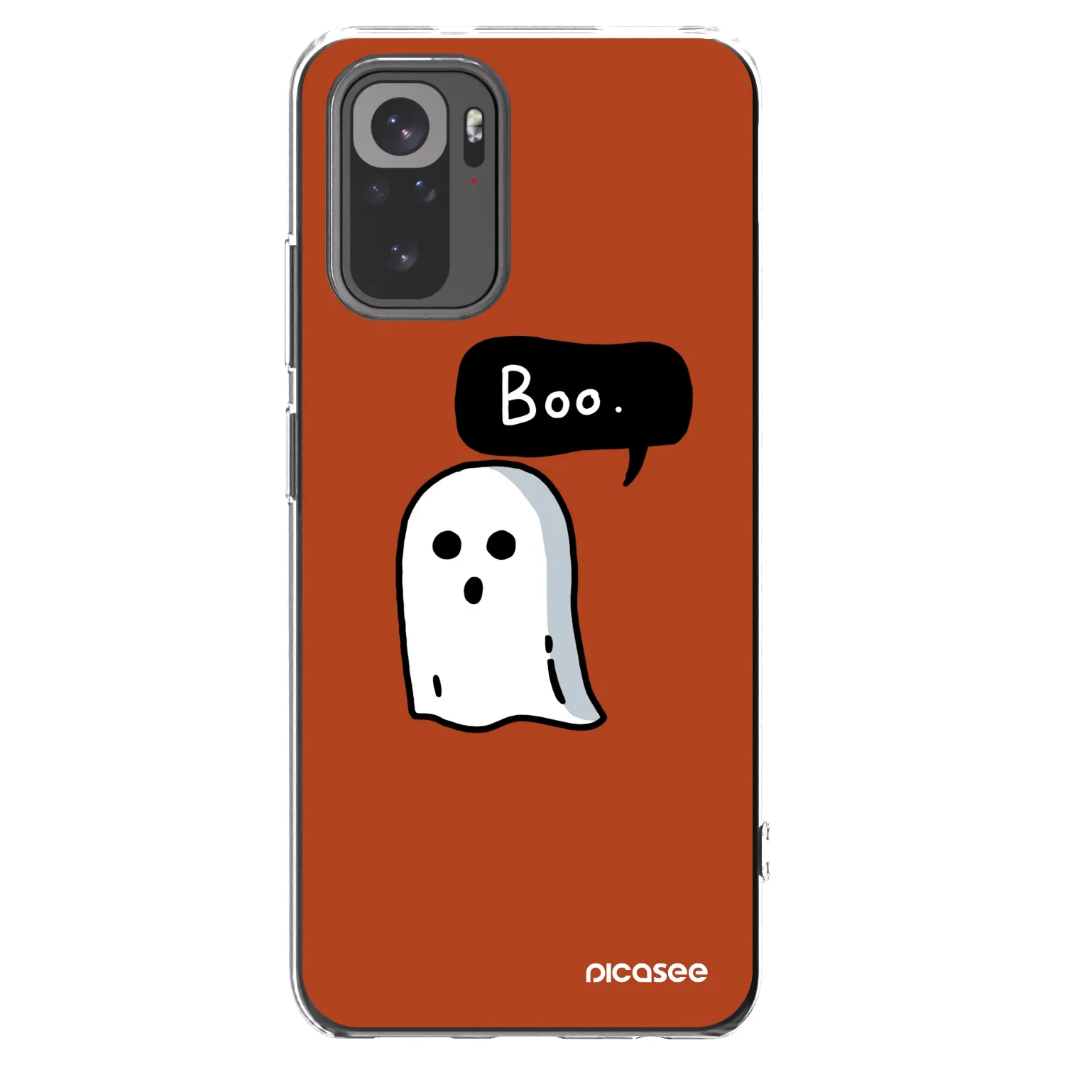 Picasee Xiaomi Redmi Note 10S Hülle - Transparentes Silikon - Boo