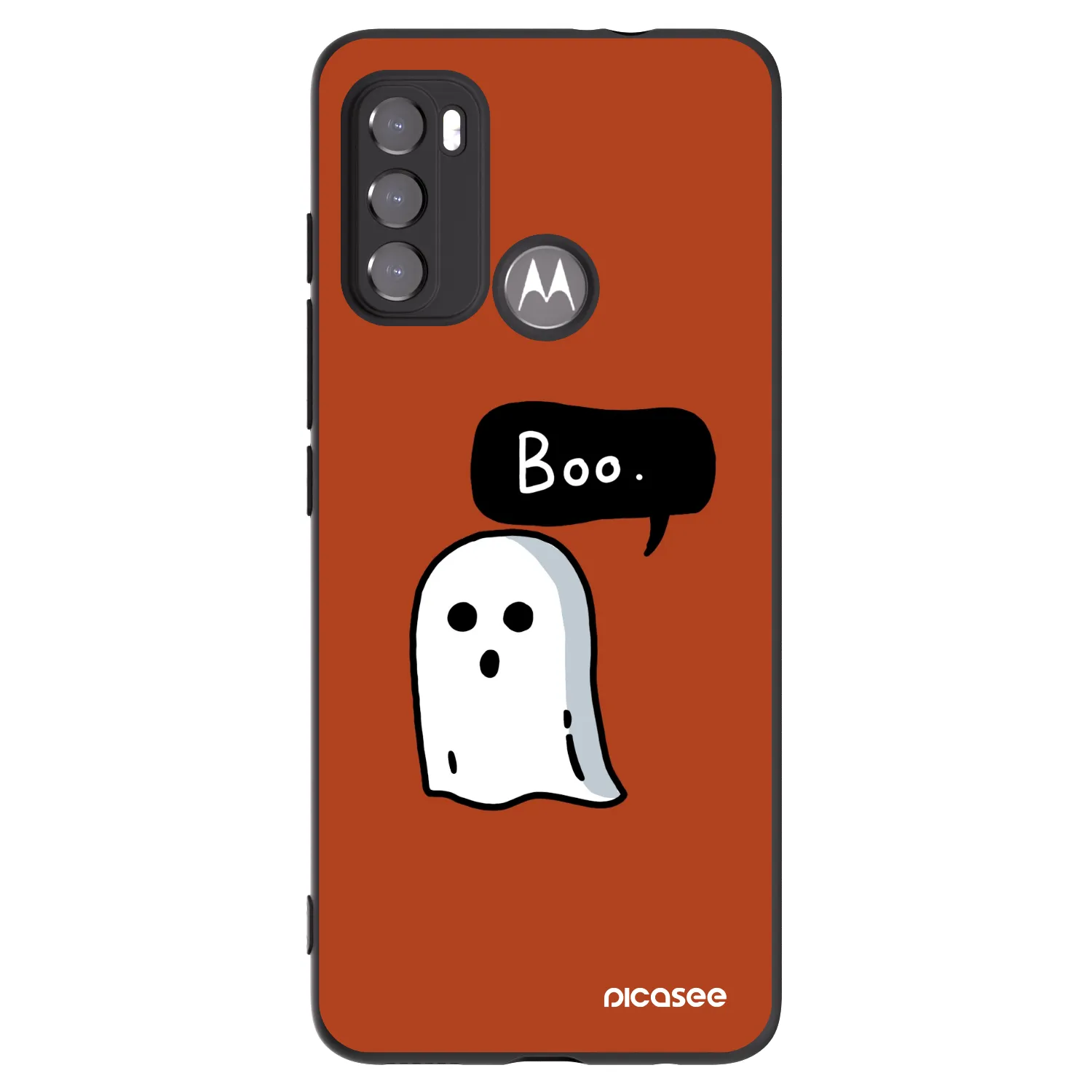Picasee Motorola Moto G60 Hülle - Schwarzes Silikon - Boo