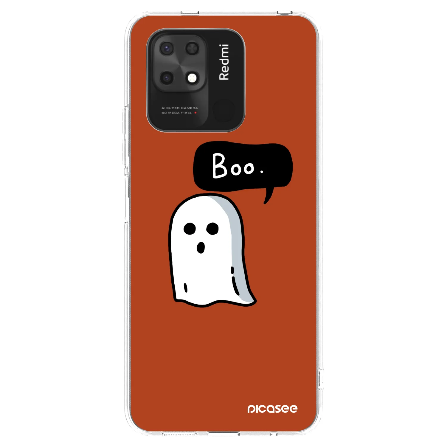 Picasee Xiaomi Redmi 10C Hülle - Transparentes Silikon - Boo