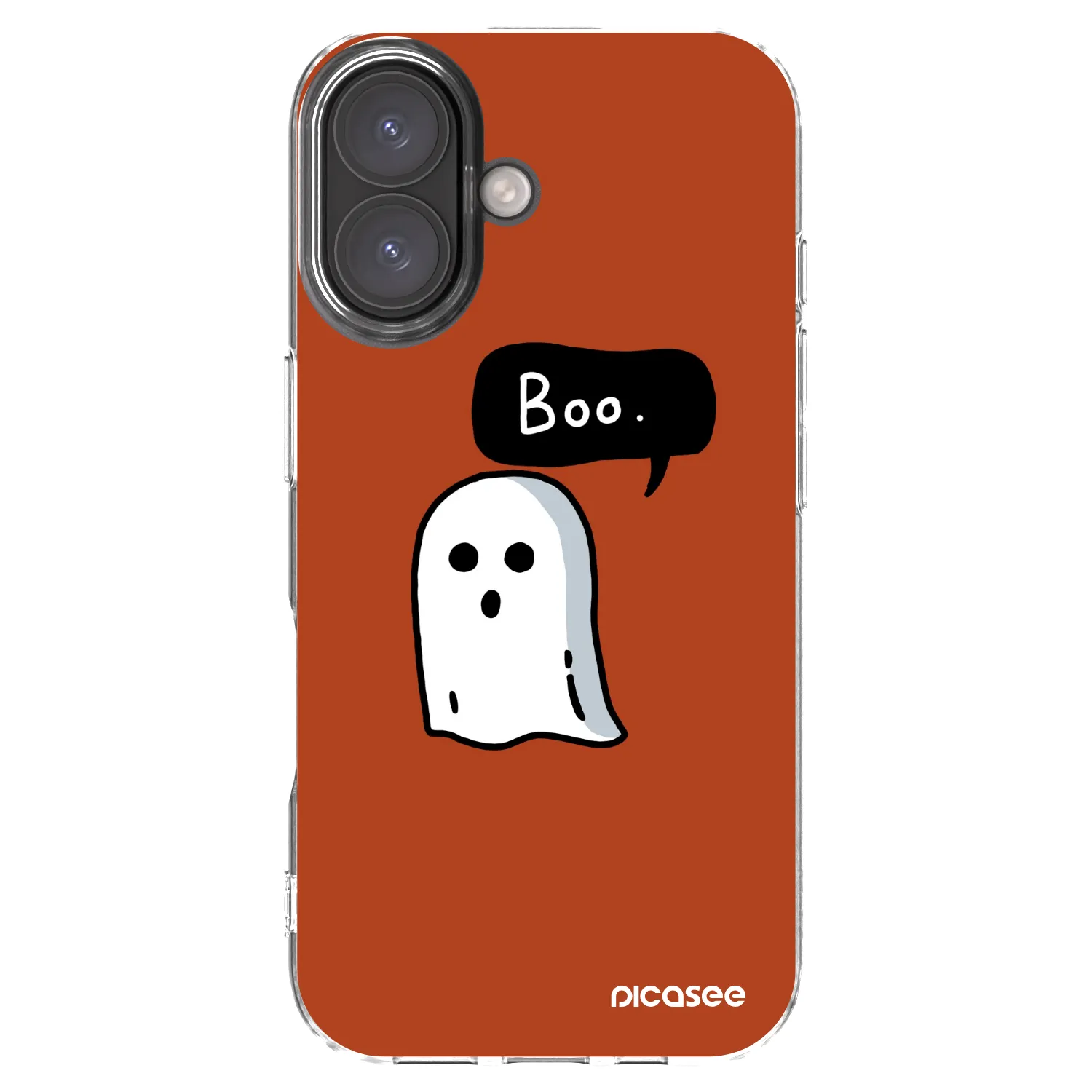 Picasee Apple iPhone 16 Hülle - Transparentes Silikon - Boo