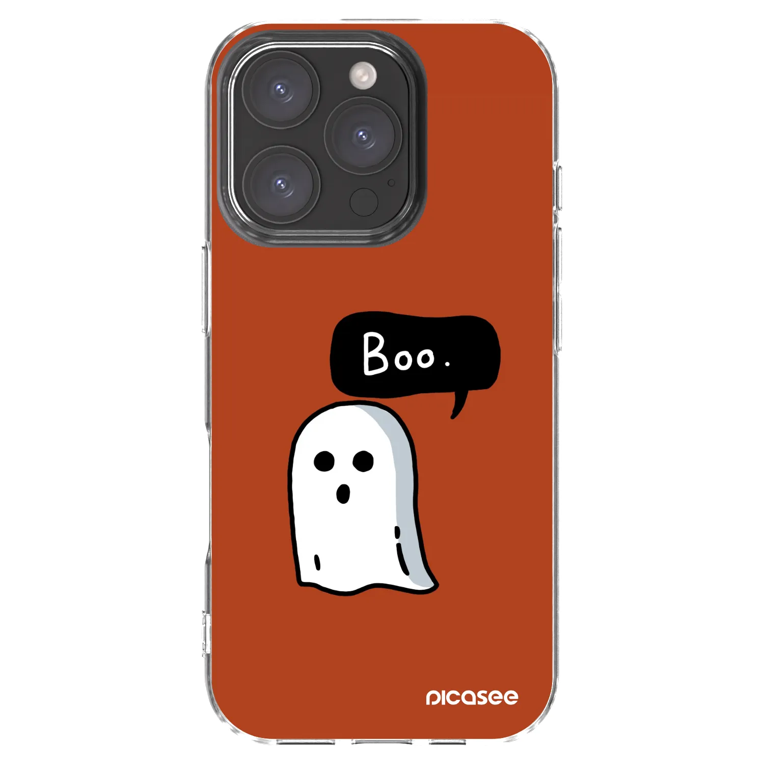 Picasee Apple iPhone 16 Pro Hülle - Transparentes Silikon - Boo
