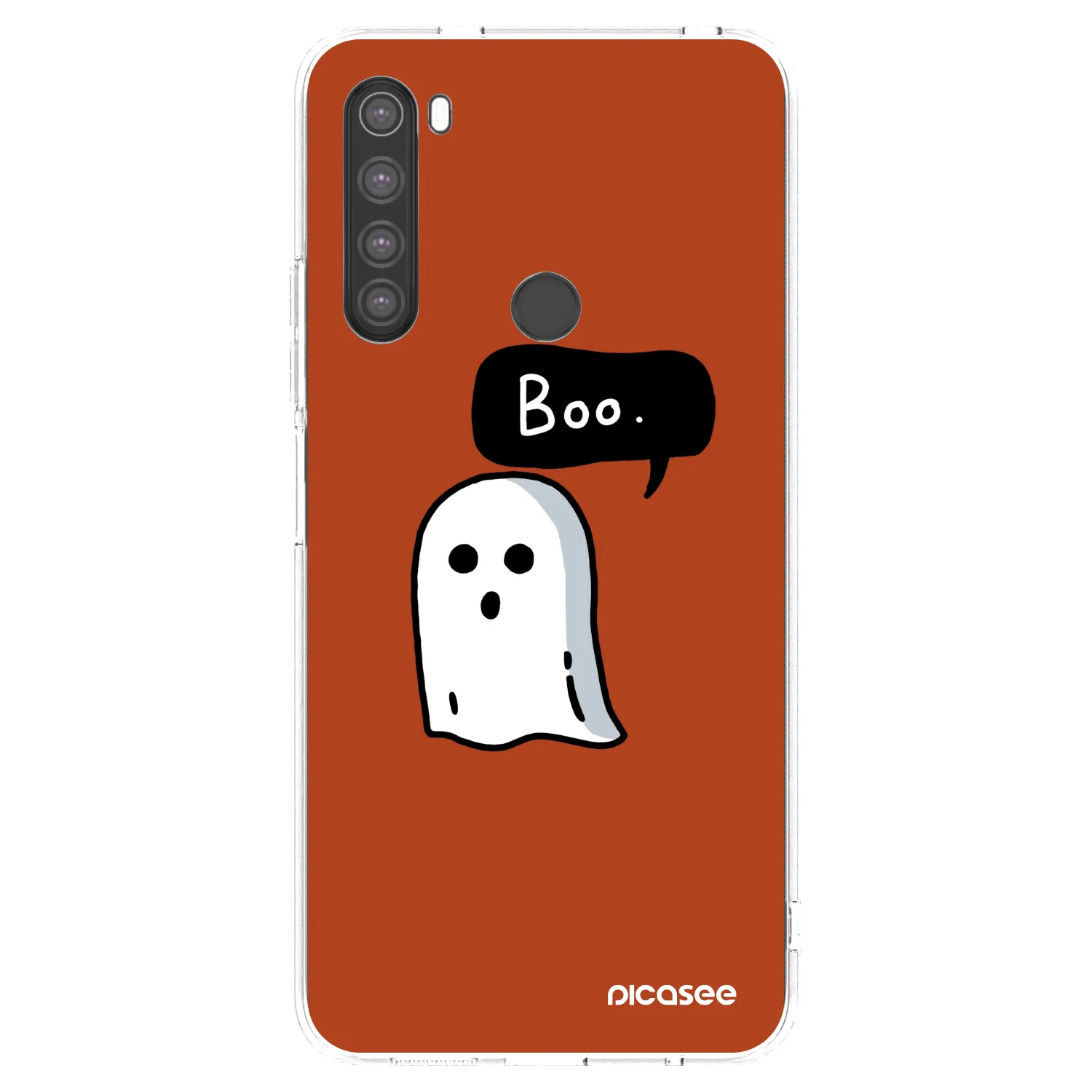 Picasee Xiaomi Redmi Note 8 Hülle - Transparentes Silikon - Boo