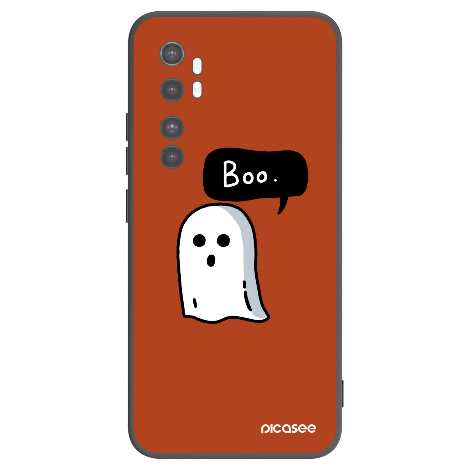 Picasee Xiaomi Mi Note 10 Lite Hülle - Schwarzes Silikon - Boo
