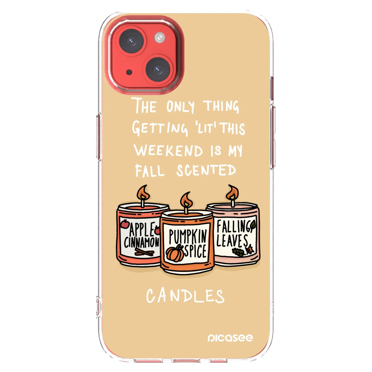Picasee Apple iPhone 13 Hülle - Transparentes Silikon - Candles