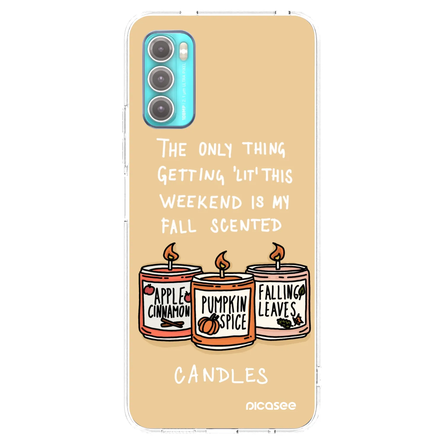 Picasee Motorola Moto G60 Hülle - Transparentes Silikon - Candles