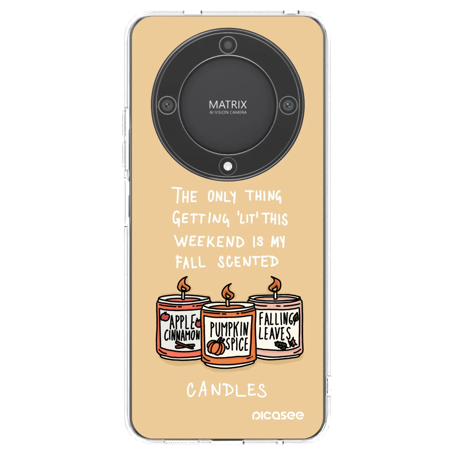Picasee Honor Magic5 Lite 5G Hülle - Transparentes Silikon - Candles