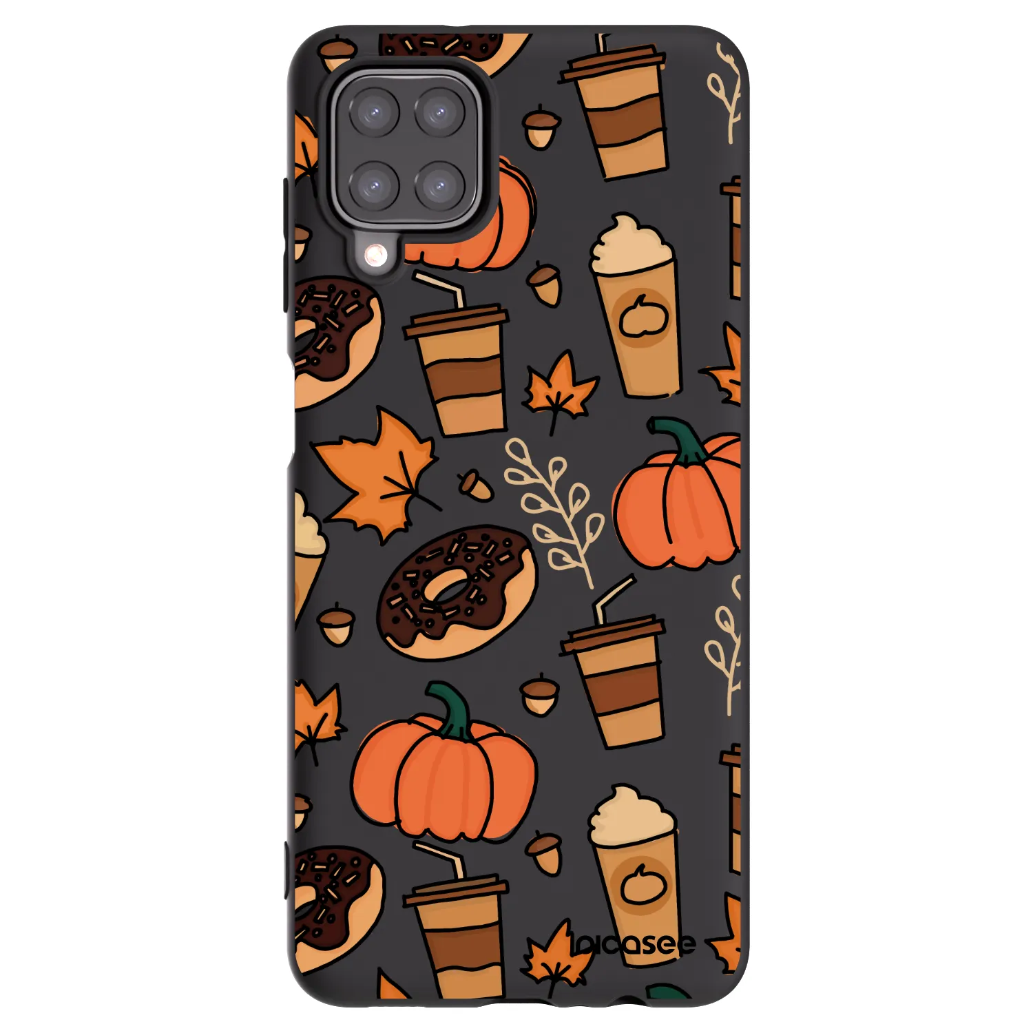 Picasee Samsung Galaxy A12 A125F Hülle - Schwarzes Silikon - Fallovers