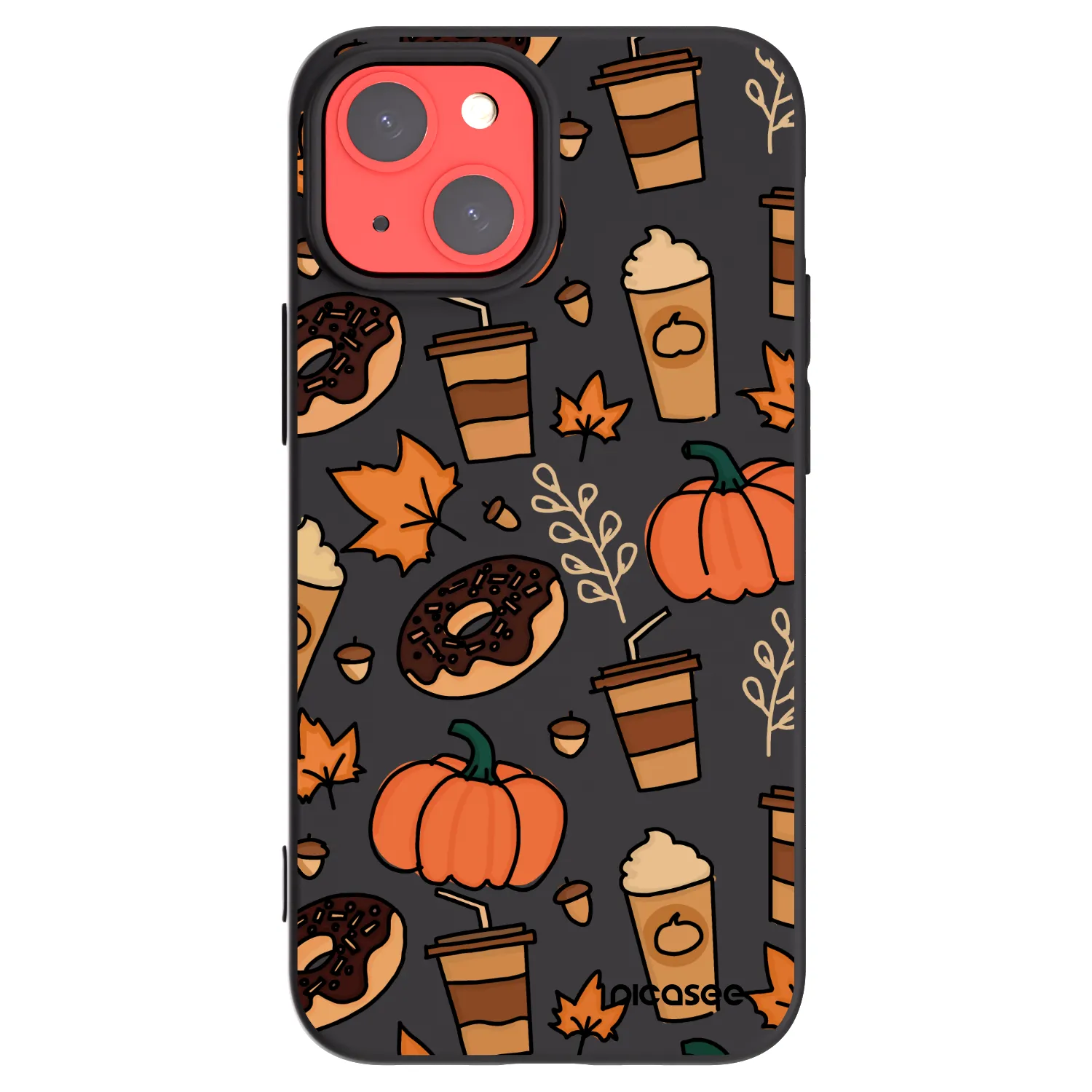 Picasee Apple iPhone 13 mini Hülle - Schwarzes Silikon - Fallovers