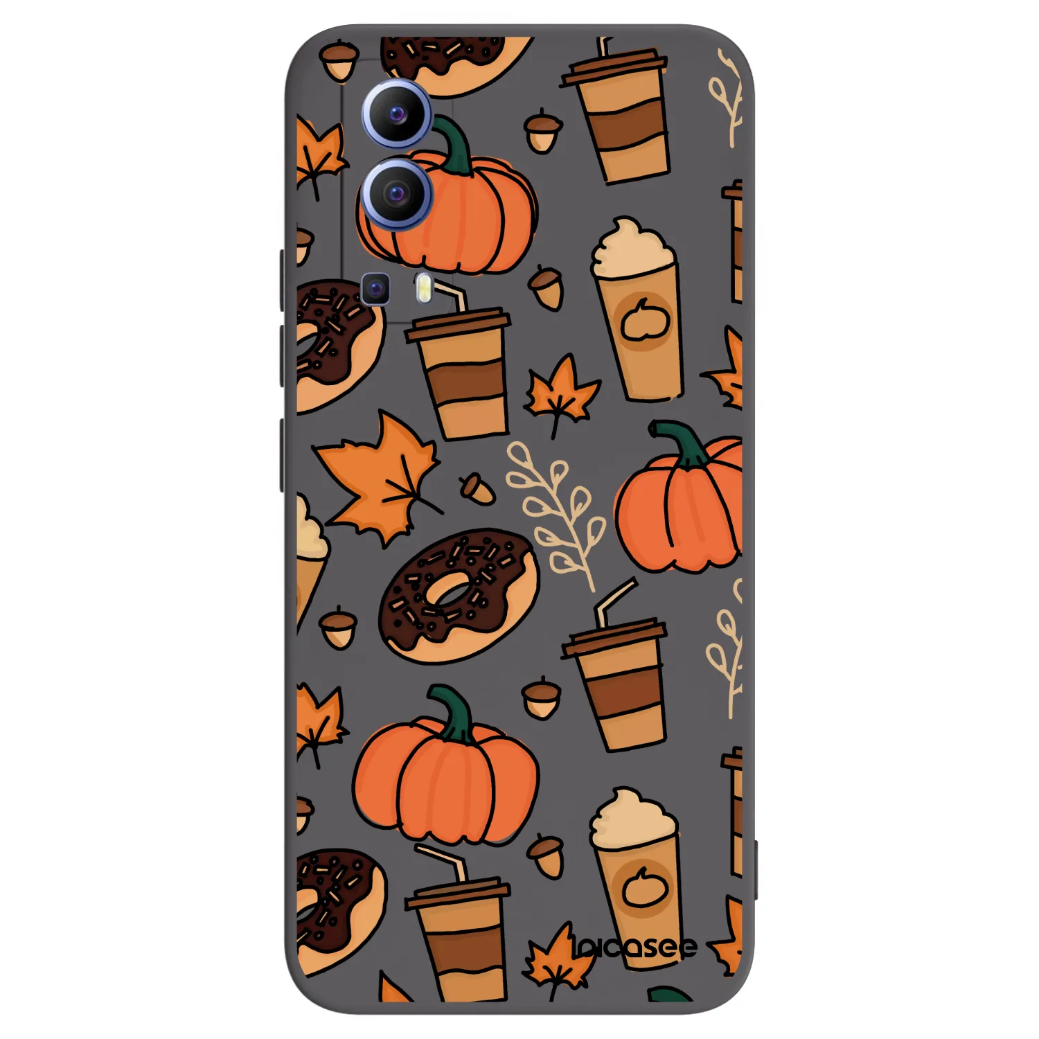 Picasee Vivo Y52 5G Hülle - Schwarzes Silikon - Fallovers