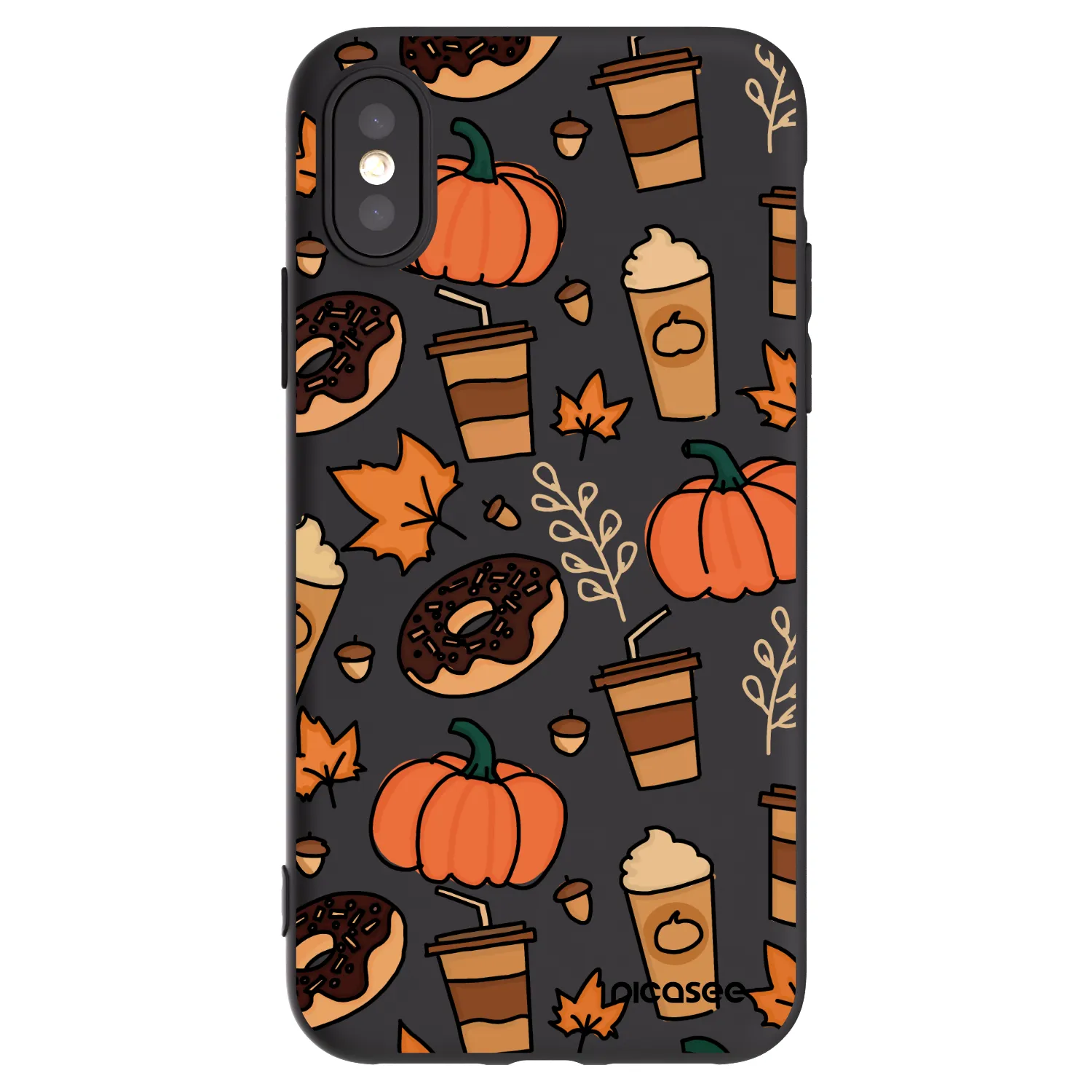 Picasee Apple iPhone X/XS Hülle - Schwarzes Silikon - Fallovers