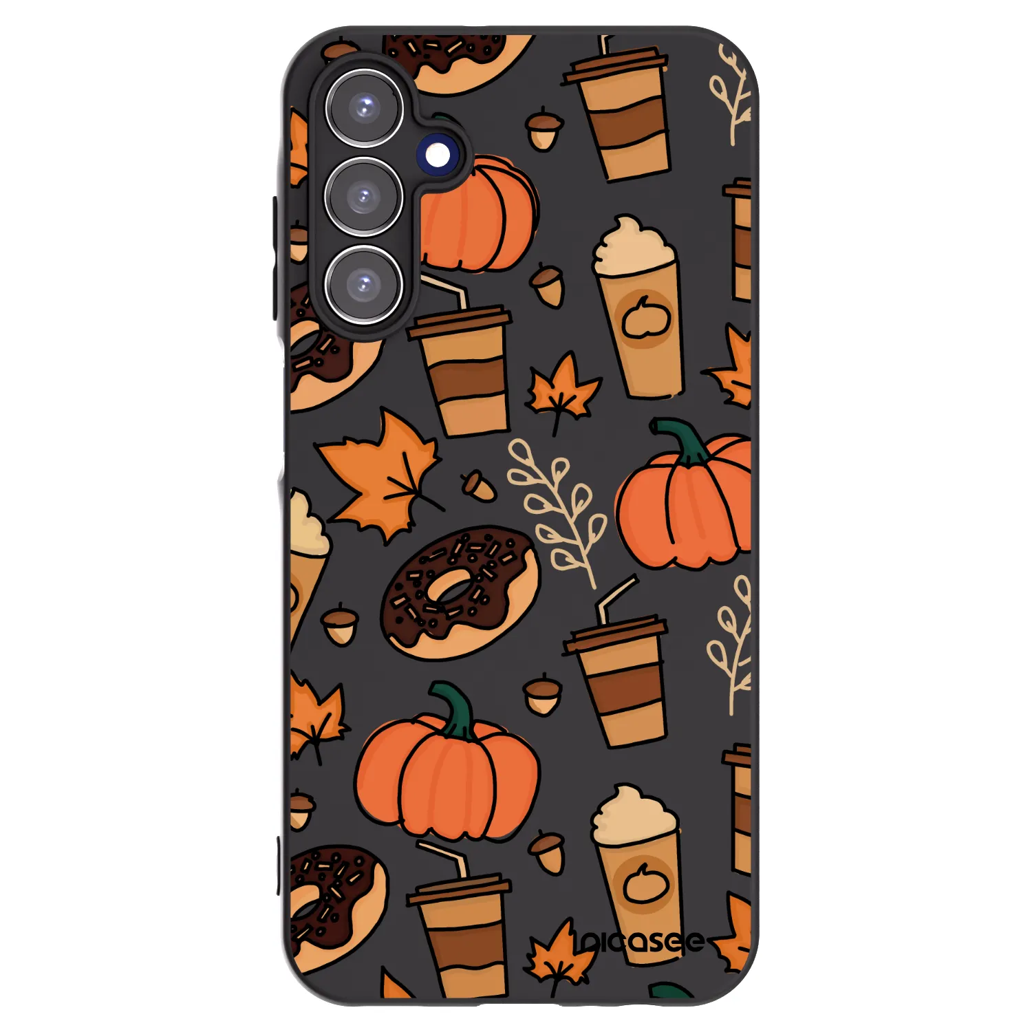 Picasee Samsung Galaxy A15 A156B 5G Hülle - Schwarzes Silikon - Fallovers