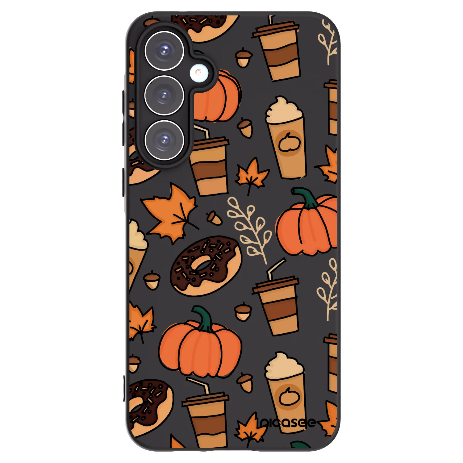 Picasee Samsung Galaxy A55 5G A556B Hülle - Schwarzes Silikon - Fallovers