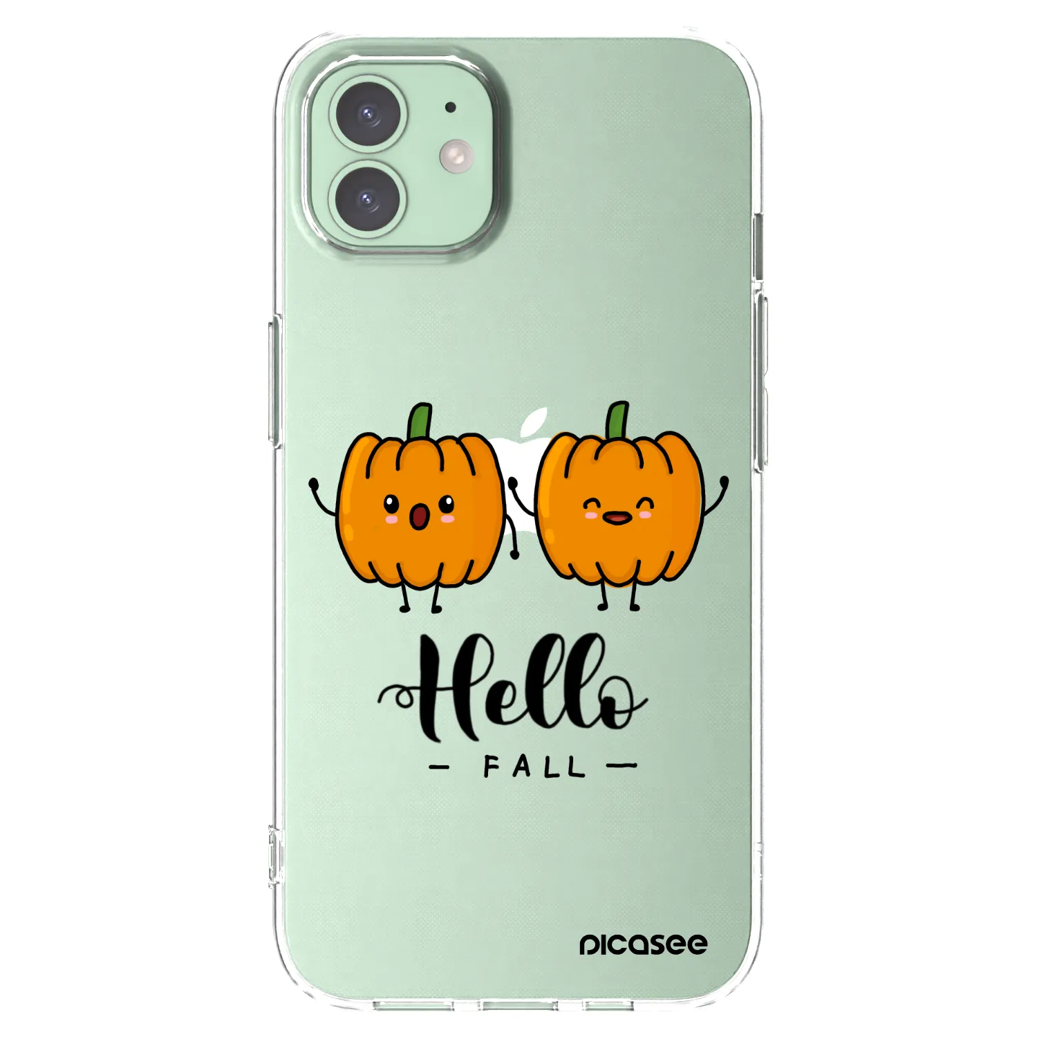 Picasee Apple iPhone 12 Hülle - Transparentes Silikon - Hallo Fall