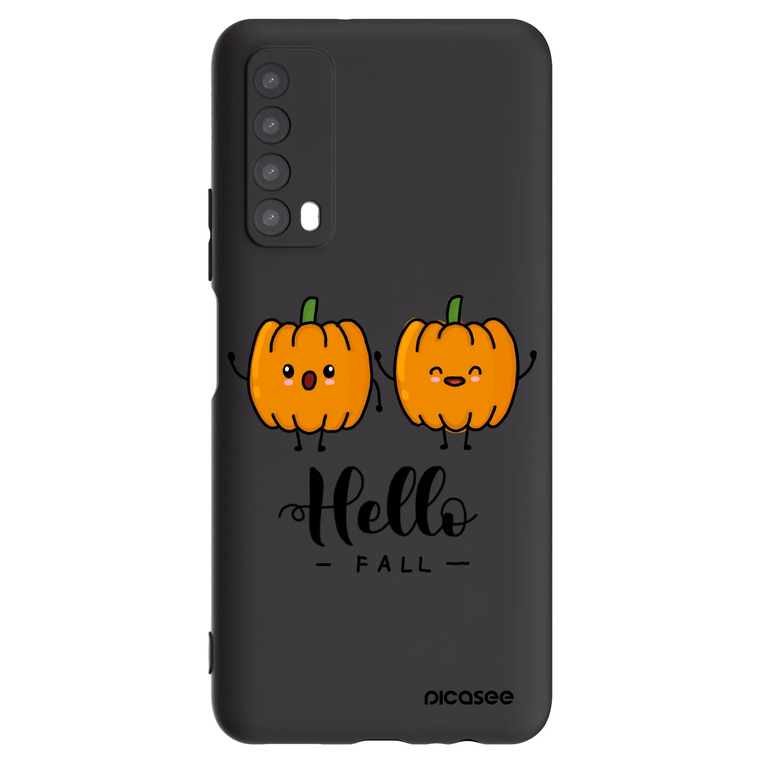 Picasee Huawei P Smart 2021 Hülle - Schwarzes Silikon - Hallo Fall