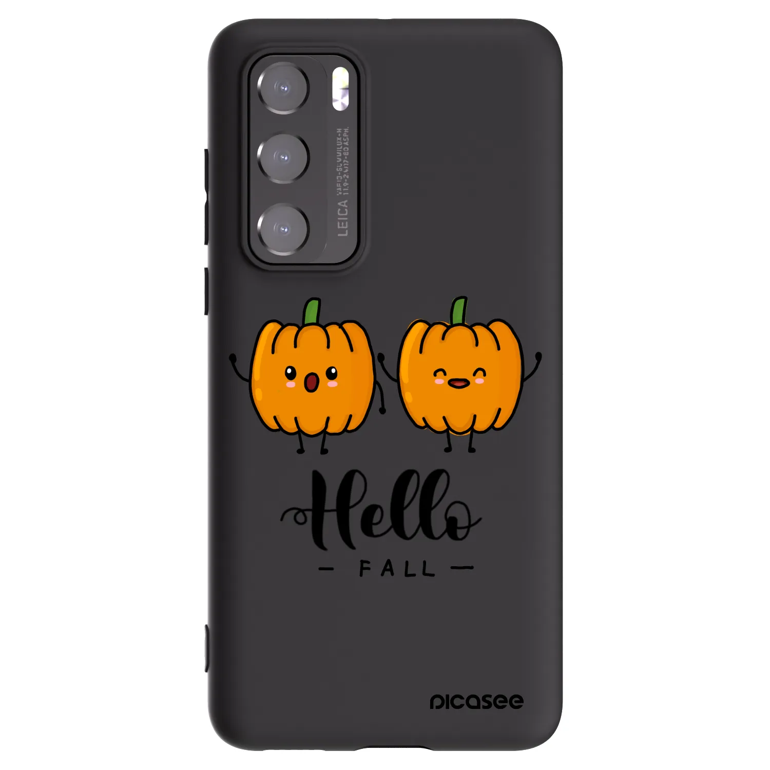 Picasee Huawei P40 Hülle - Schwarzes Silikon - Hallo Fall