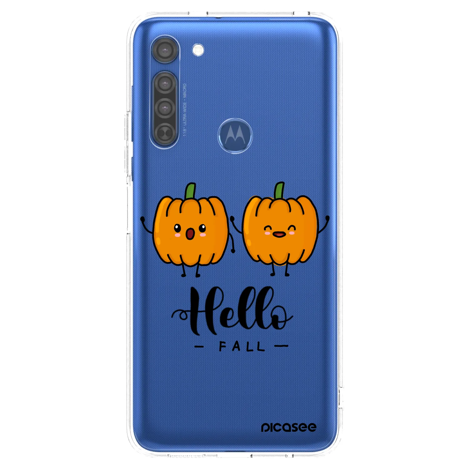 Picasee Motorola Moto G8 Hülle - Transparentes Silikon - Hallo Fall
