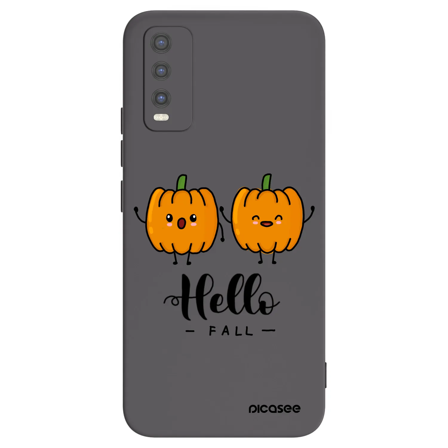 Picasee Vivo Y20s Hülle - Schwarzes Silikon - Hallo Fall
