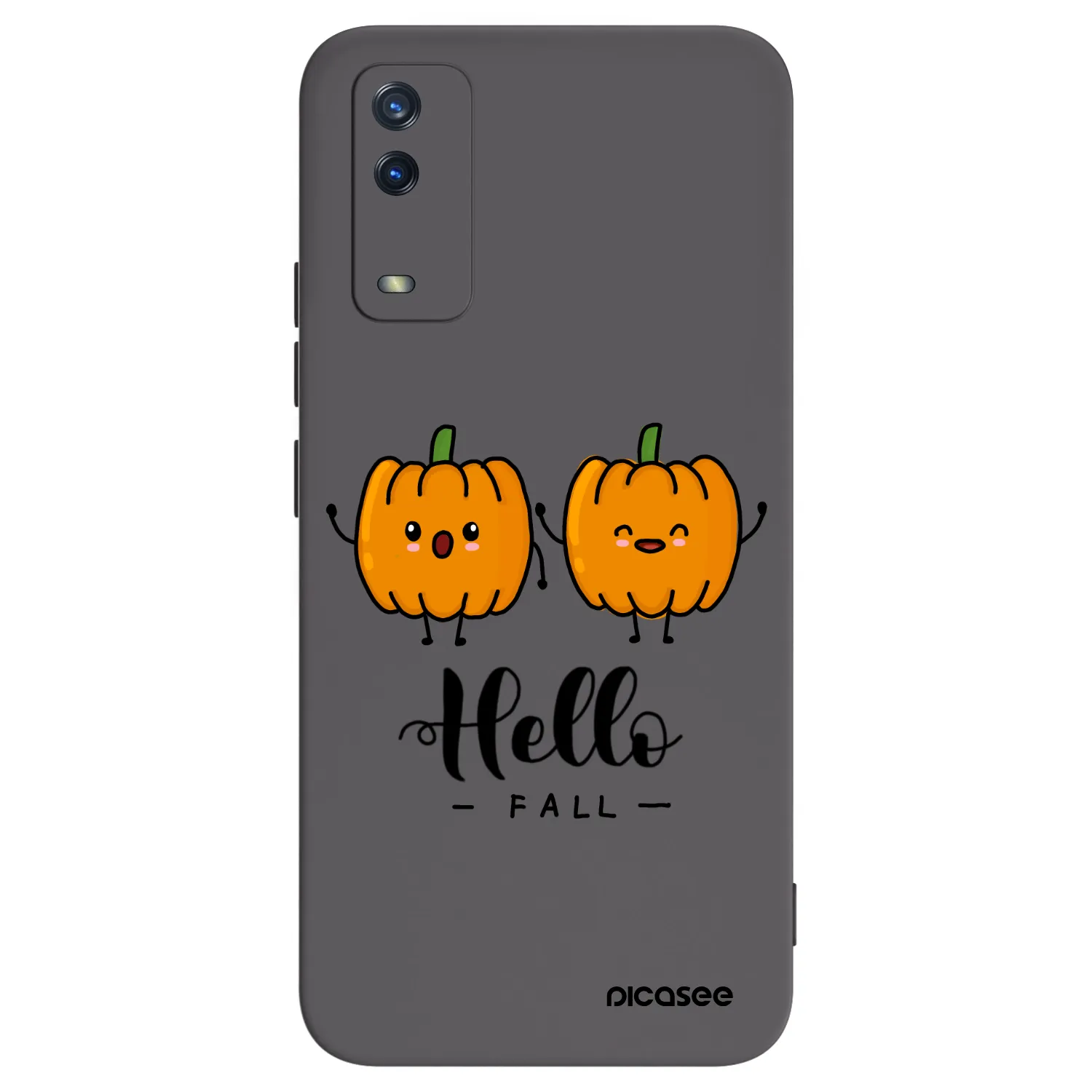 Picasee Vivo Y11s Hülle - Schwarzes Silikon - Hallo Fall