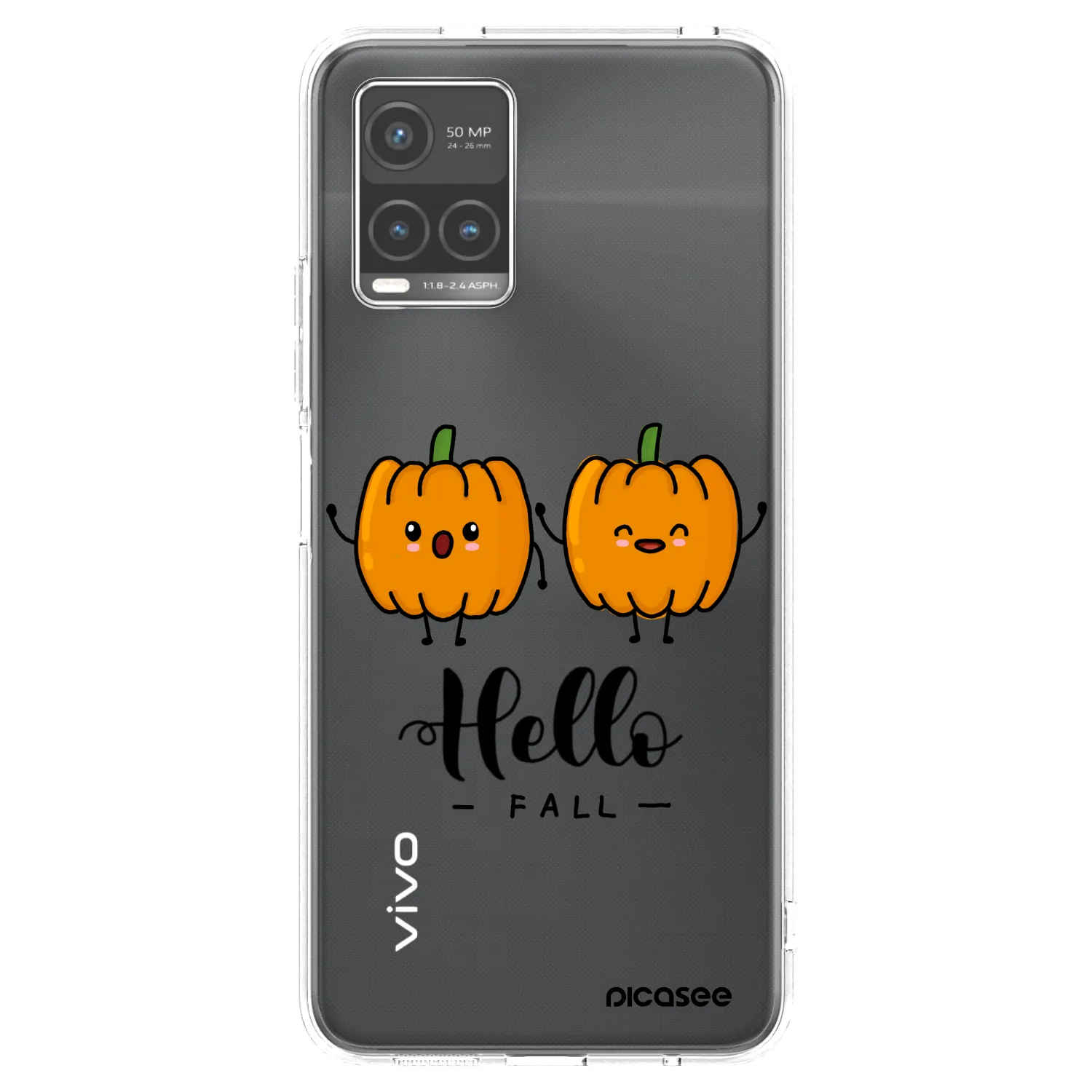 Picasee Vivo Y33s Hülle - Transparentes Silikon - Hallo Fall