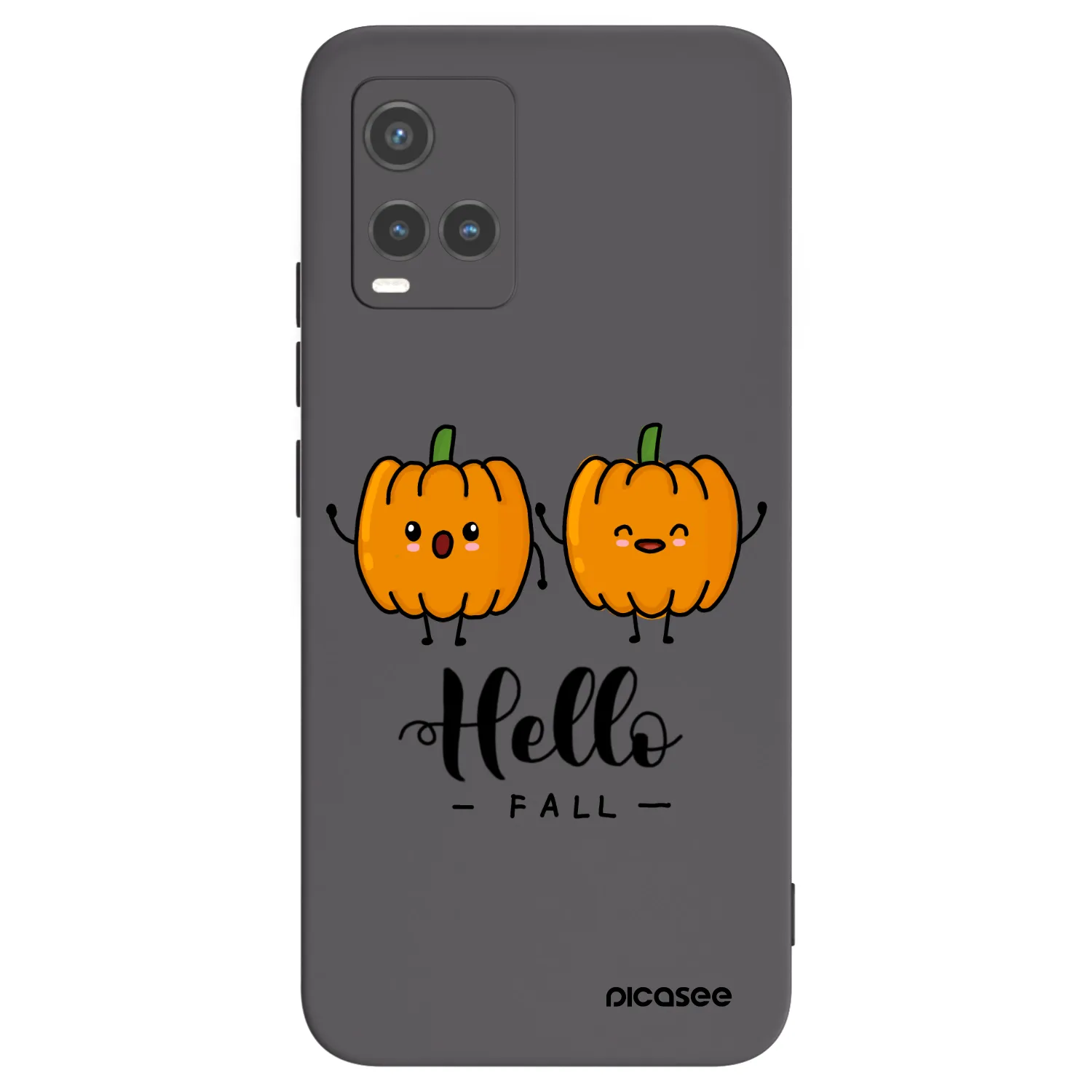Picasee Vivo Y33s Hülle - Schwarzes Silikon - Hallo Fall