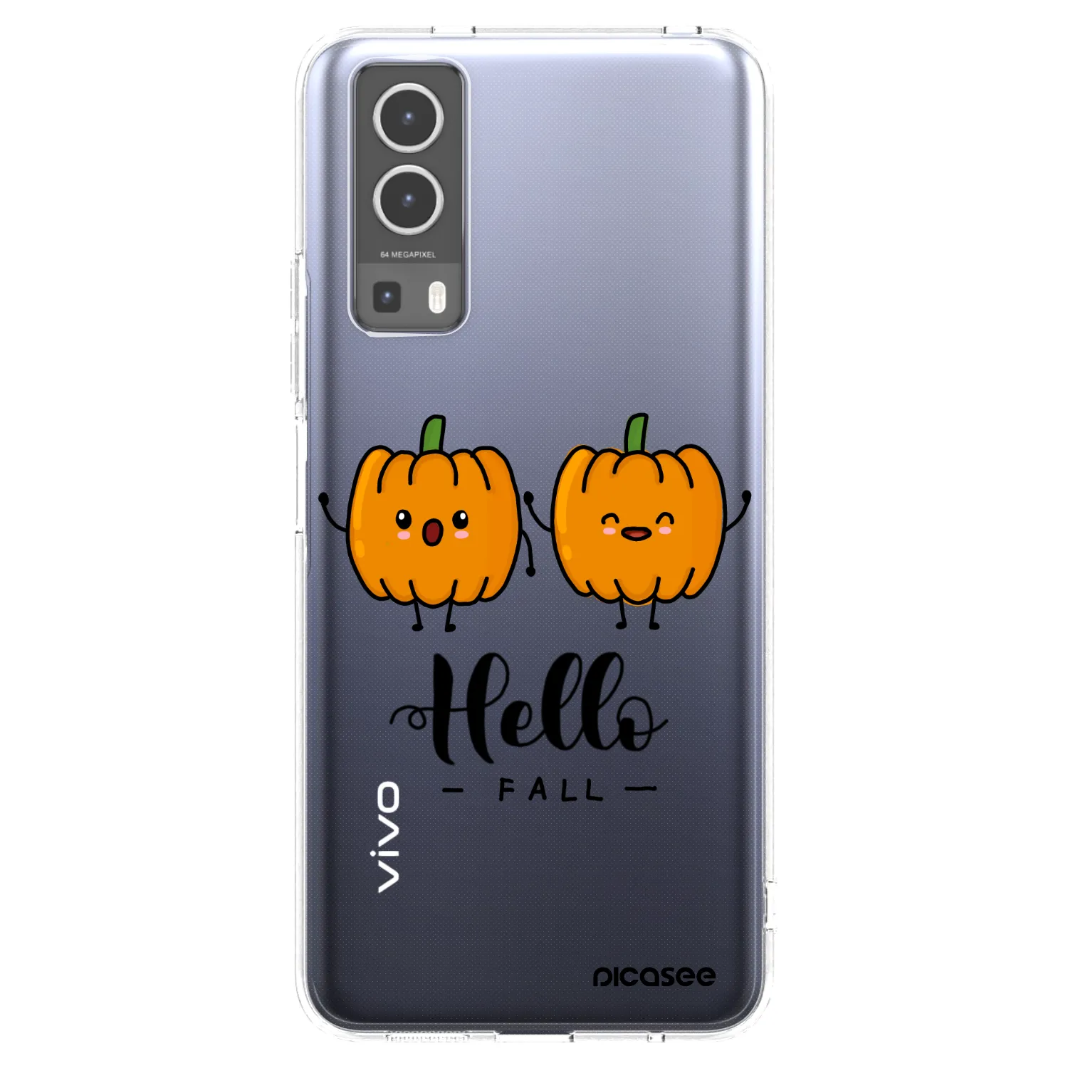 Picasee Vivo Y72 5G Hülle - Transparentes Silikon - Hallo Fall
