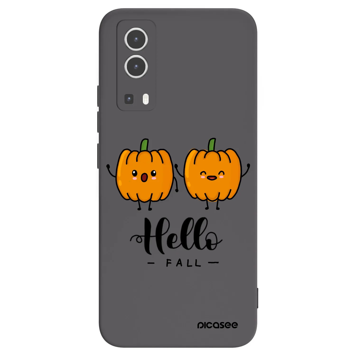 Picasee Vivo Y72 5G Hülle - Schwarzes Silikon - Hallo Fall